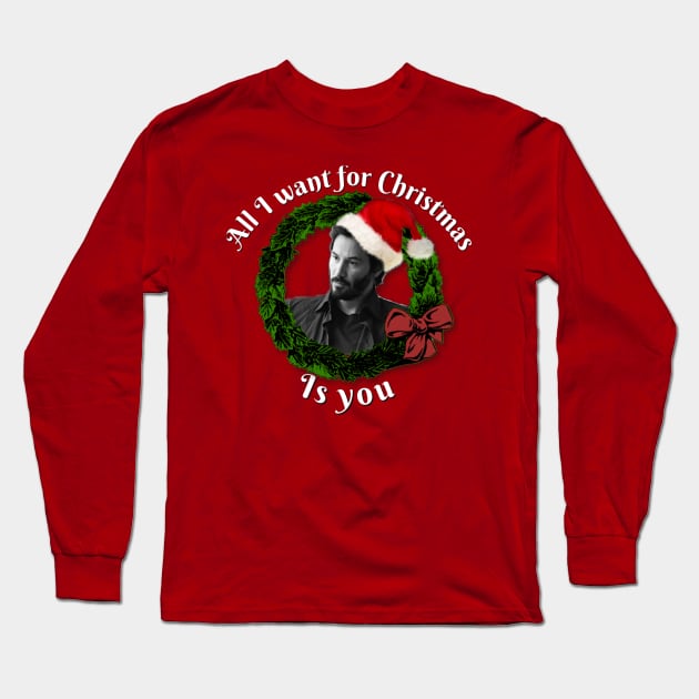 Christmas keanu Long Sleeve T-Shirt by keriilynne@gmail.com